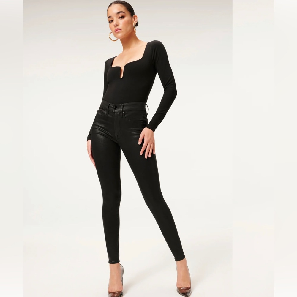 Good American, Good Legs, skinny coated jeans, size 6